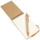 Block notes con penna senza righe Block notes con penna senza righe