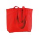Shopper cotone soffietto alla base manici lunghi Shopper cotone soffietto alla base manici lunghi