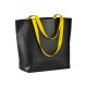 Shopper tnt laminata corpo nero manici fluo Shopper tnt laminata corpo nero manici fluo