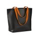 Shopper tnt laminata corpo nero manici fluo Shopper tnt laminata corpo nero manici fluo