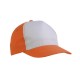 Cappellino bicolore a 5 pannelli poliestere
