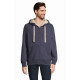 Felpa unisex modello con cappuccio ed interno in poliestere Sherpa