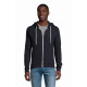 Felpa unisex modello Silver con cordino e zip a contrasto 