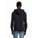Felpa unisex modello Silver con cordino e zip a contrasto 