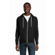 Felpa unisex modello Silver con cordino e zip a contrasto 