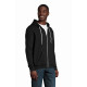 Felpa unisex modello Silver con cordino e zip a contrasto 