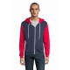 Felpa unisex modello Silver con cordino e zip a contrasto 