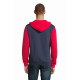 Felpa unisex modello Silver con cordino e zip a contrasto 