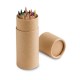 Scatola con 12 matite colorate CYLINDER personalizzabili Scatola con 12 matite colorate CYLINDER personalizzabili
