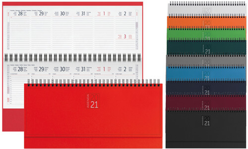 Planning da scrivania Spiralati settimanali disponibili in vari colori Planning da scrivania Spiralati settimanali disponibili in vari colori