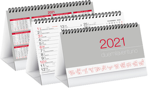 Calendario da tavolo spiralato modello Moderno