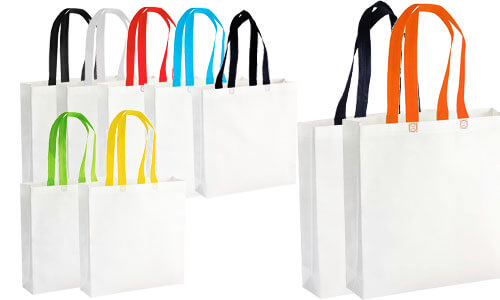 Shopper TNT laminata corpo bianco Shopper TNT laminata corpo bianco