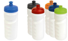 Borraccia plastica con tappo colorato Borraccia plastica con tappo colorato