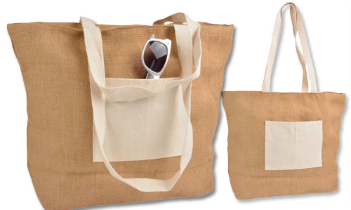Borsa in Juta con chiusura Lampo Borsa in Juta con chiusura Lampo