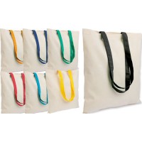 Borsa cotone manici colorati Borsa cotone manici colorati
