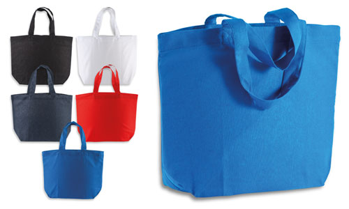 Shopper in Cotone manico corto e soffietto Shopper in Cotone manico corto e soffietto