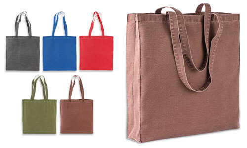 Borsa cotone con manico lungo Serie Stonewashed Borsa cotone con manico lungo Serie Stonewashed