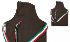 Grembiule con tasca e lacci tricolore Grembiule con tasca e lacci tricolore