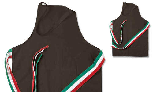 Grembiule con tasca e lacci tricolore Grembiule con tasca e lacci tricolore