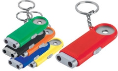 Portachiavi con gettone e luce Portachiavi con gettone e luce