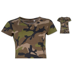 Maglietta donna stampa mimetica Camouflage Maglietta donna stampa mimetica Camouflage