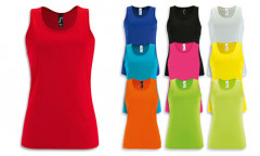 Canotta sportiva donna, poliestere traspirante Canotta sportiva donna, poliestere traspirante