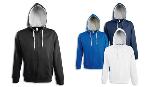 Felpa uomo modello Soul Men zip nascosta