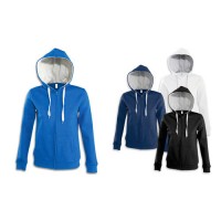 Felpa donna con cappuccio e Zip nascosta Felpa donna con cappuccio e Zip nascosta