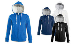 Felpa donna con cappuccio e Zip nascosta Felpa donna con cappuccio e Zip nascosta