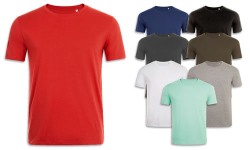 T-shirt uomo cotone Ringspun, tessuto morbido T-shirt uomo cotone Ringspun, tessuto morbido