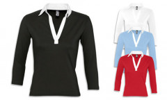 Polo donna, femminile e sportiva con collo a camicia Polo donna, femminile e sportiva con collo a camicia