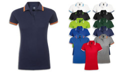 Polo donna, Collo e giro maniche Bordato Polo donna, Collo e giro maniche Bordato