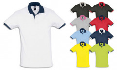 Polo unisex con finiture a contrasto Polo unisex con finiture a contrasto